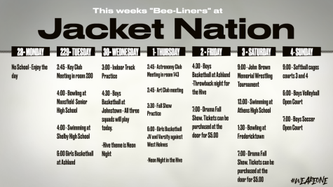 Jacket Nation activities for November 28 - December 3