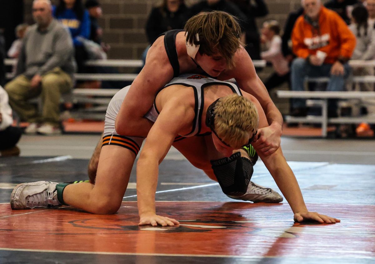 Senior Noah Crowthers shows grit and determination in every move.
