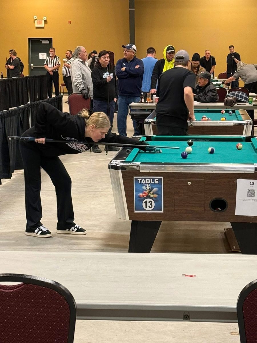 Sophomore Avery West shines at a recent pool tournament