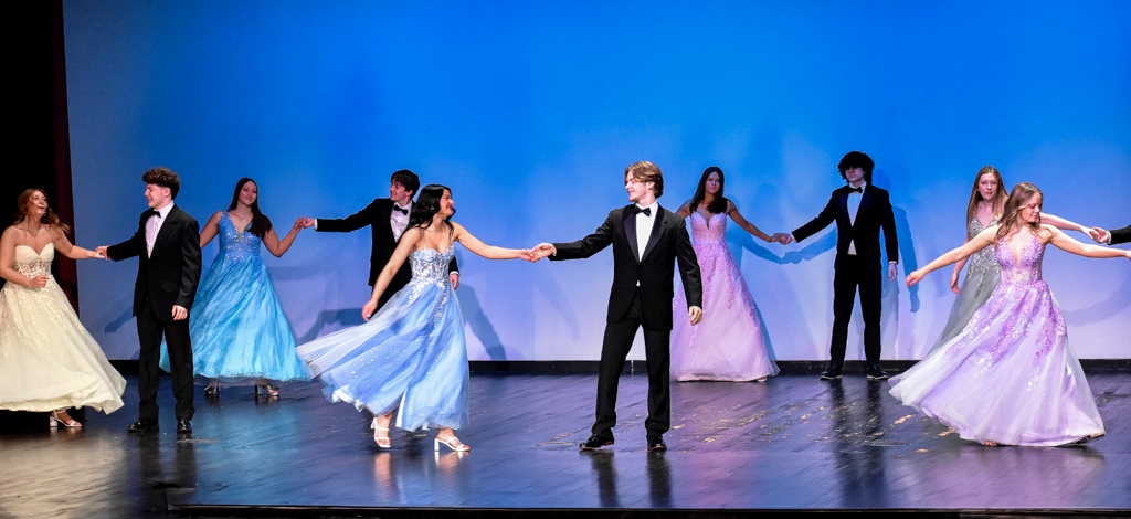 The junior court dances to end the first act