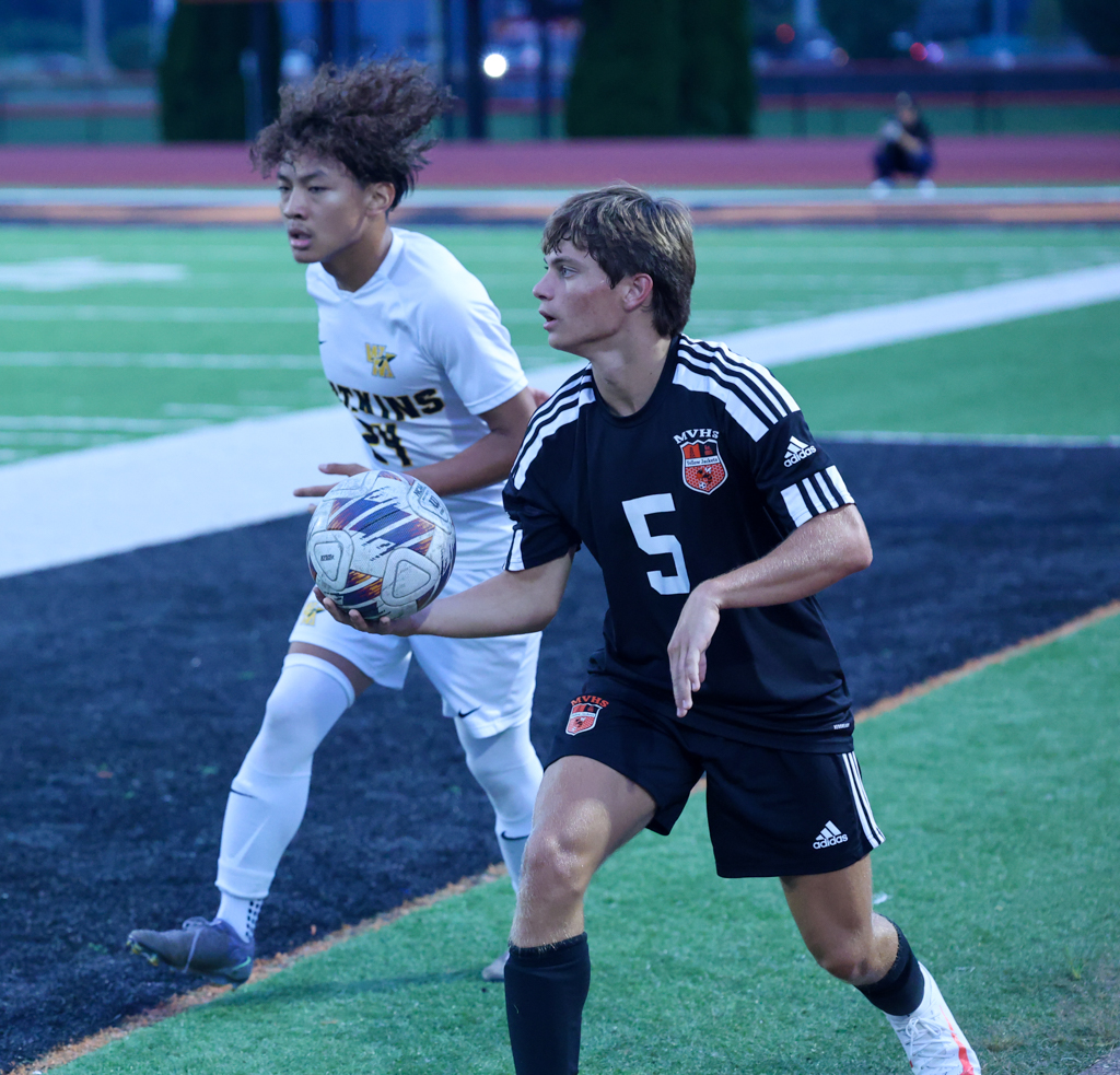 Junior Dax Sabo tosses the ball in as the Jackets win 3-1