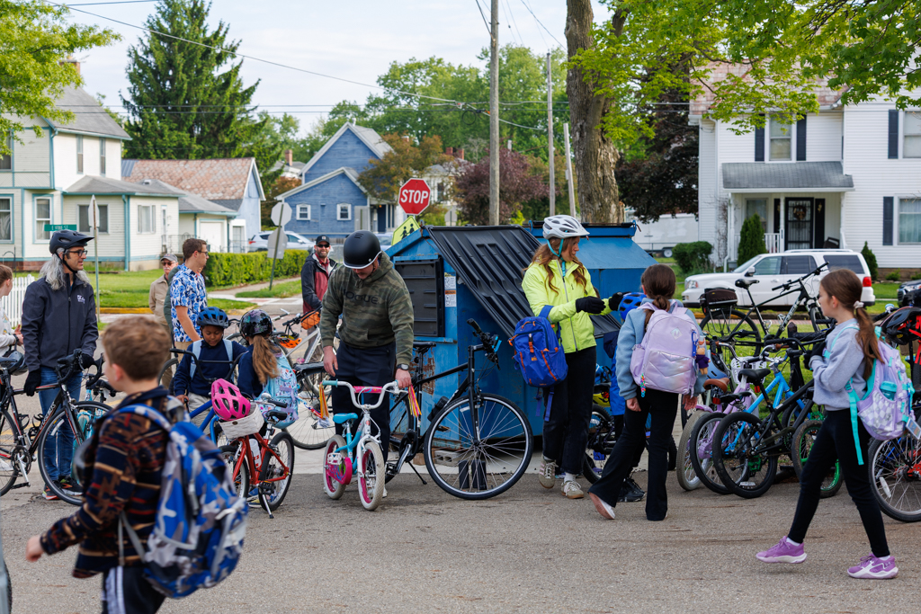 Jacket Journal students join the East School Bike Bus,